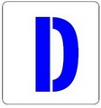 Szablon 7,5x8cm Litera : D (wielkie) Kod: ST-LT1W-D Szablon 7,5x8cm Litera : D (wielkie) Kod: ST-LT1W-D