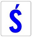 Szablon 7,5x8cm Litera : Ś ( wielkie) Kod:ST-LT1W-SS Szablon 7,5x8cm Litera : Ś ( wielkie) Kod:ST-LT1W-SS