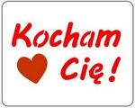 Szablon 12x15cm z napisem KOCHAM CIĘ. Kod: ST-NAP-11 Szablon 12x15cm z napisem KOCHAM CIĘ. Kod: ST-NAP-11