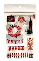 Naklejki WASHI retro 10x15cm ,6 wzorów miks T28 Naklejki WASHI retro 10x15cm ,6 wzorów miks T28