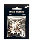 Bradsy - śnieżynki 18 mm op. 10 sztuk srebrne, Kod: TL-BS60 Bradsy - śnieżynki 18 mm op. 10 sztuk srebrne, Kod: TL-BS60