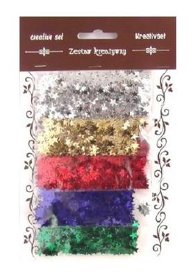 Zestaw elementów z folii Alu - gwiazdki w miksie kolorów. Kod towaru : TL-EAL-ZESTAW6