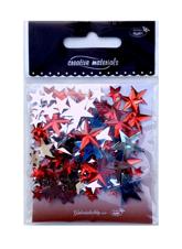 Kamyczki ozdobne , Op. 8 gramów miksu gwiazdek w wielkościach 6-25 mm. Kolor - czerwony. Kod towaru : TL-KAM-G20M