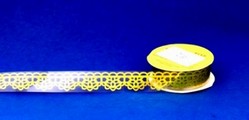 Taśmy ażurowe samoprzylepne PCW , Wzór nr 1 . Kolor : złoty . Kod : TL-LACE165 Taśmy ażurowe samoprzylepne PCW , Wzór nr 1 . Kolor : złoty . Kod : TL-LACE165
