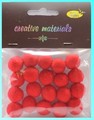 Pompony poliestrowe 15 mm , czerwone , Kod: TL-POM15P-20 Pompony poliestrowe 15 mm , czerwone , Kod: TL-POM15P-20