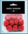 Pompony twarde , wielkość 25 mm , czerwony Kod: TL-POM25P-20 Pompony twarde , wielkość 25 mm , czerwony Kod: TL-POM25P-20
