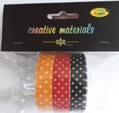 Taśmy materiałowe FABRIC 3 szt kropki  Z01