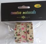 Taśmy materiałowe FABRIC 3 szt kwiaty Z08