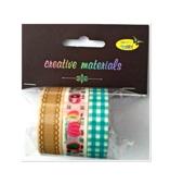 Taśmy samoprzylepne papierowe WASHI 3 szt. miks wzorów. Kod : WASHI-Z09 Taśmy samoprzylepne papierowe WASHI 3 szt. miks wzorów. Kod : WASHI-Z09