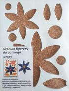 Szablon figurowy do quillingu 14.5x19cm  : Kwiat 6 płatkowy